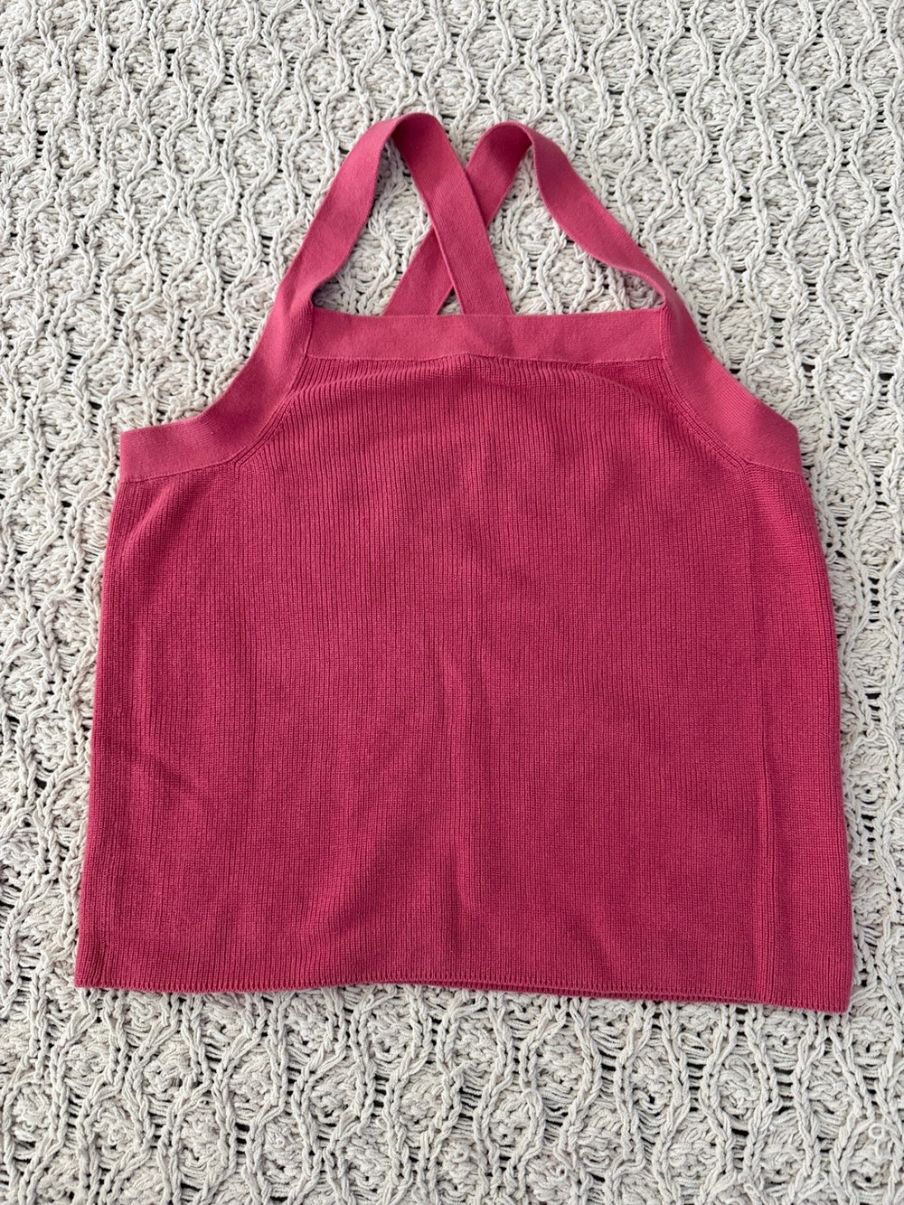 Banana Republic Rose Pink Cross-Back Knit Tank